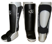 Ring to Cage 25762 Щитки для защиты голени и стопы RING TO CAGE R2C Hook&Loop Grappling Shin instep - Open Back фото